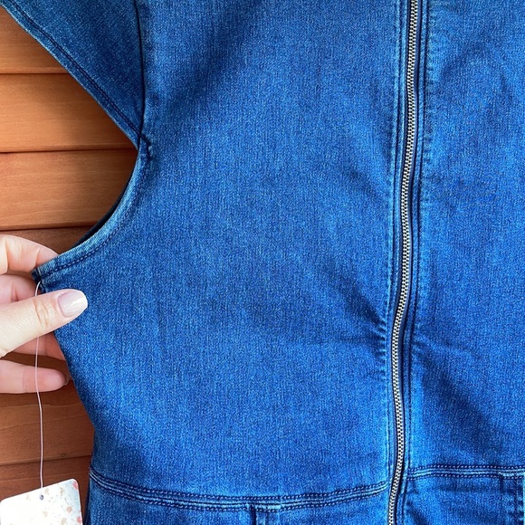 Free People Lia Denim Mini Dress - Picture 9 of 9